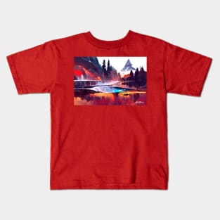 Mountain Lake Fantasy Kids T-Shirt